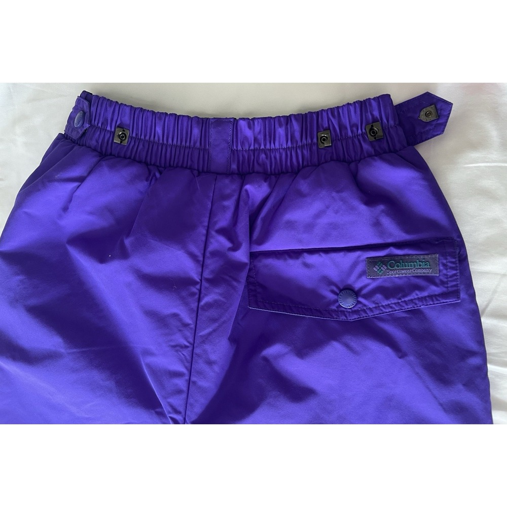 Women's Vintage Columbia 100% Nylon Ski Snow Outdoor Pants Size small Purple - Picture 13 of 15